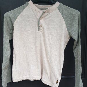 Gray Off White LEE Long Sleeve T Shirt Cotton Blend Boys Size S Casual Wear